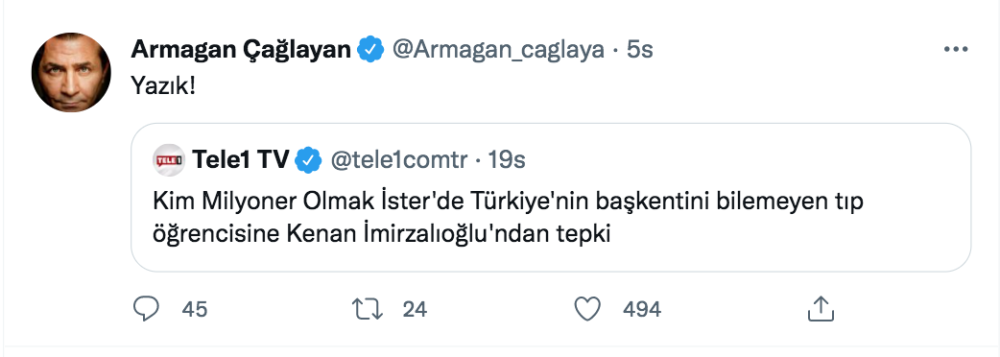 armagan caglayan tip ogrencisine tepki gosterdi